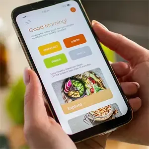 Stock image of a recipe app