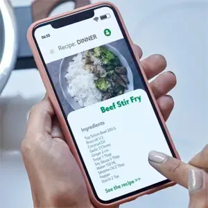 Stock image of a recipe app
