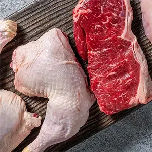 Stock image of chicken and beef