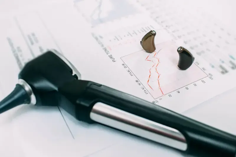 Hearing test results with hearing aids