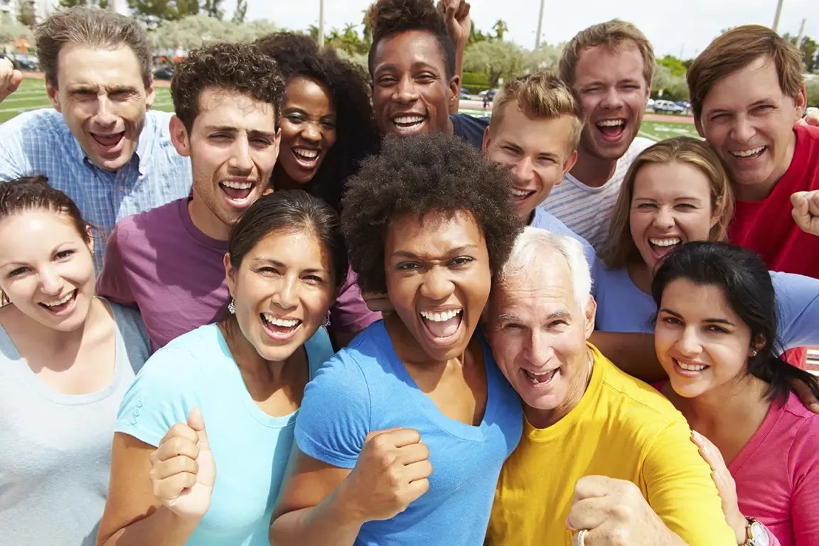 multigenerational group of people